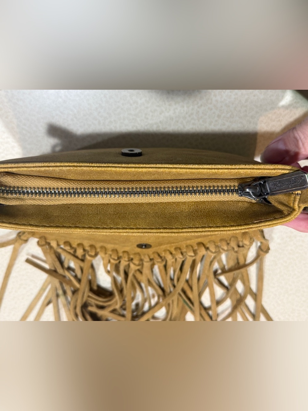 Wrangler Genuine Leather Fringe Crossbody Bag - Picture 8 of 15